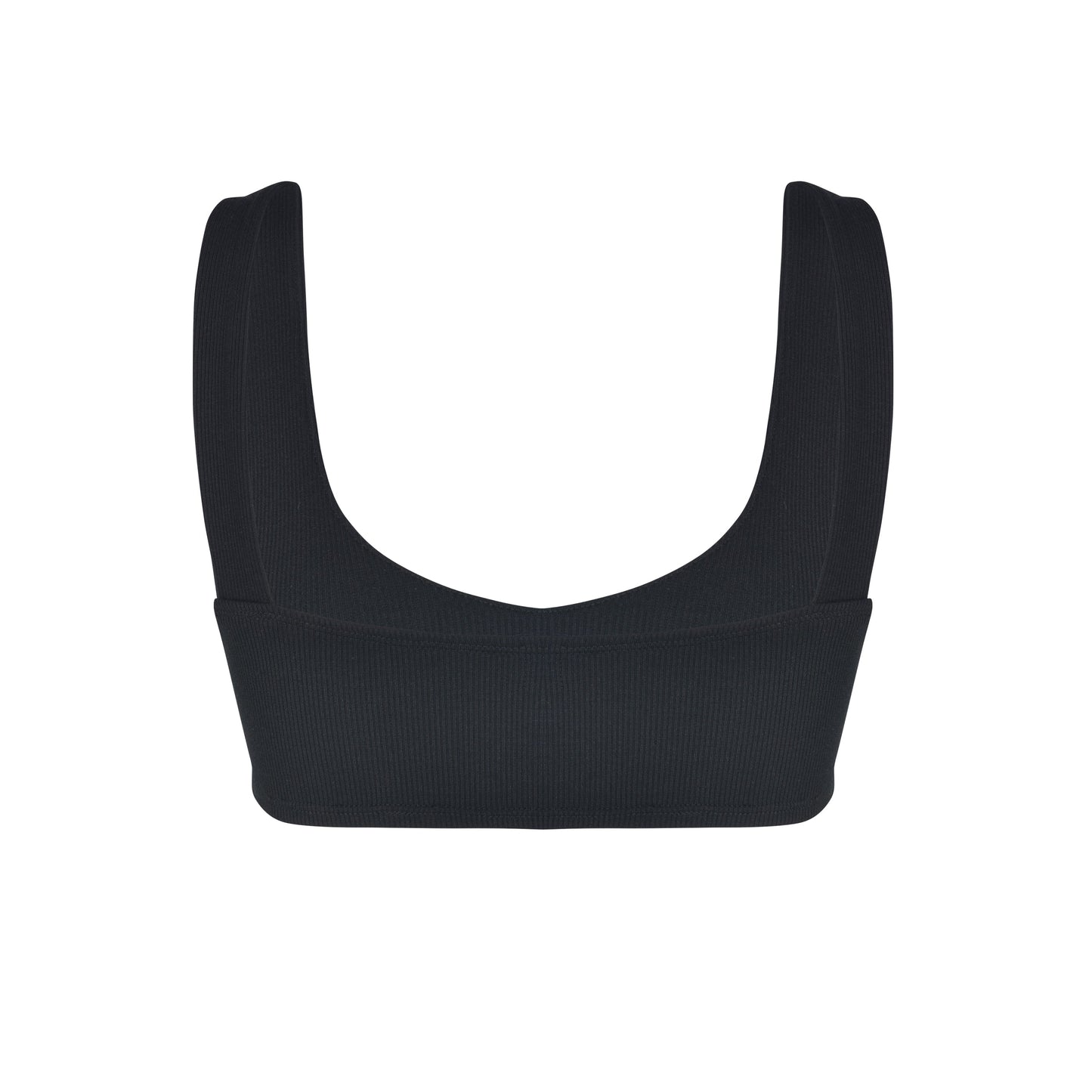 Black ribbed Gina top, back view