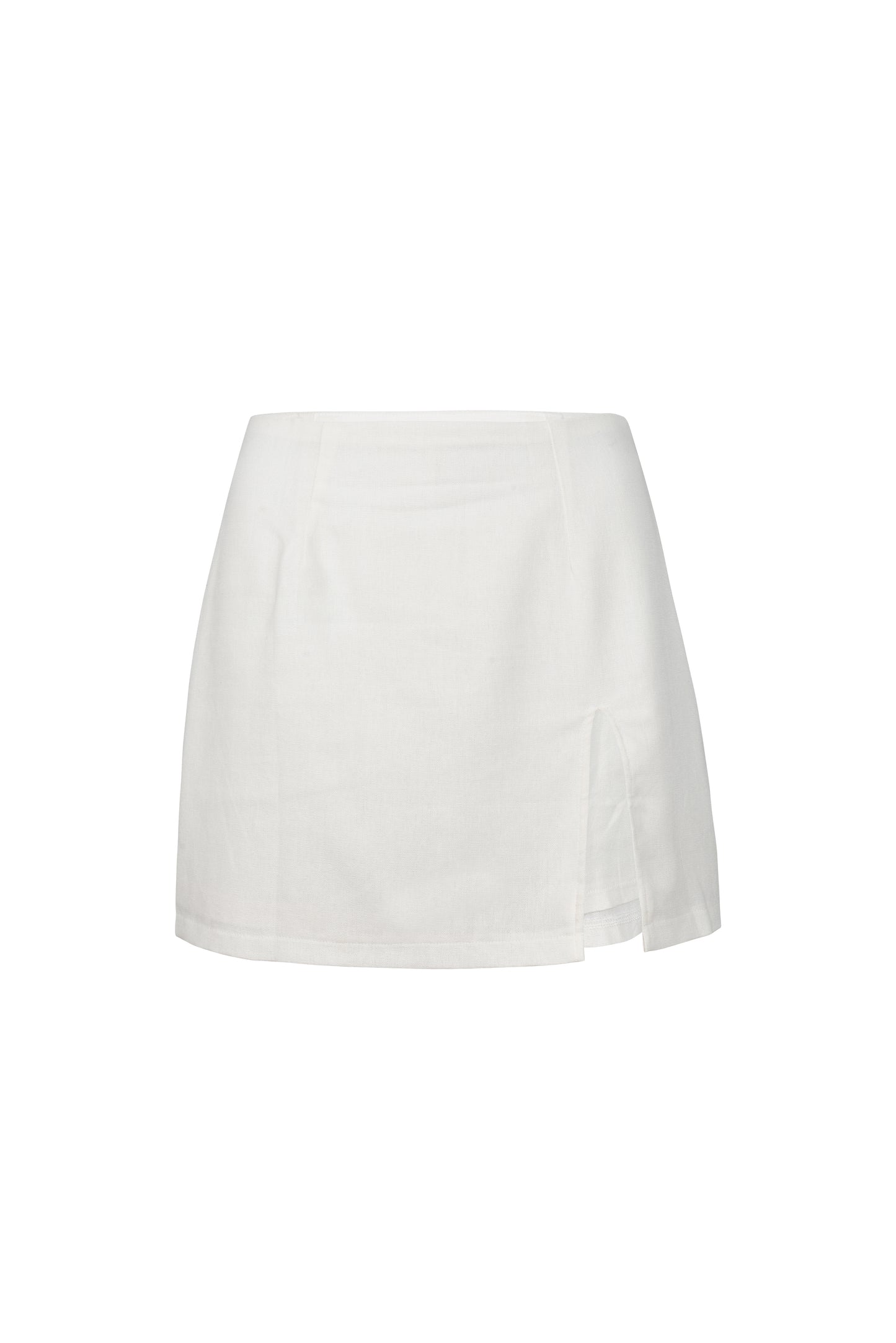 Front view linnen skort dames zomer