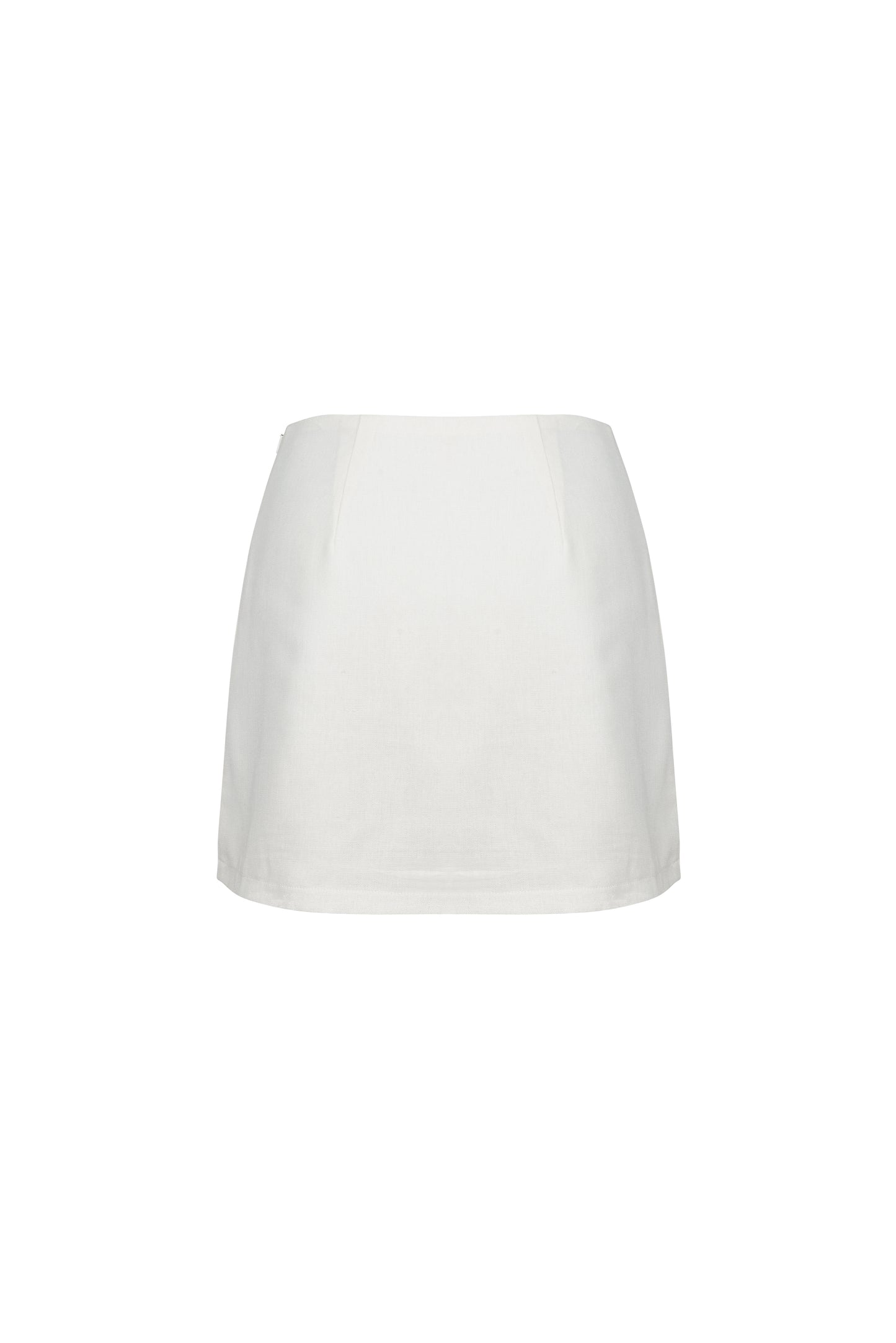 Back detail linen rayon summer skort
