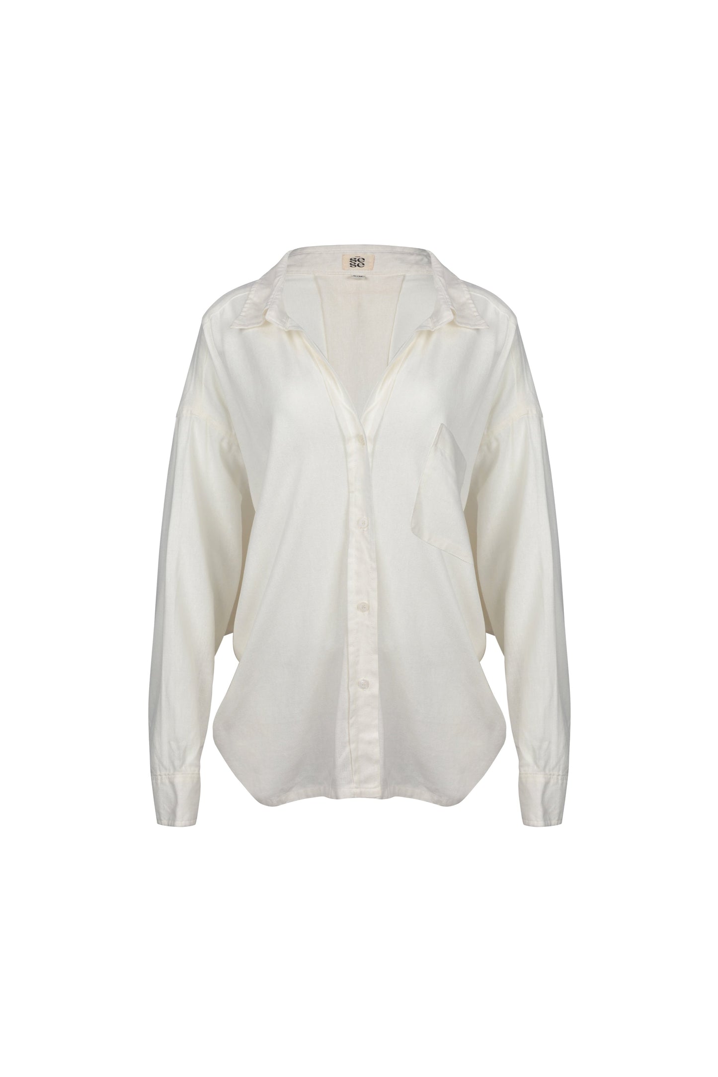 Duurzame grijze linnen blouse dames