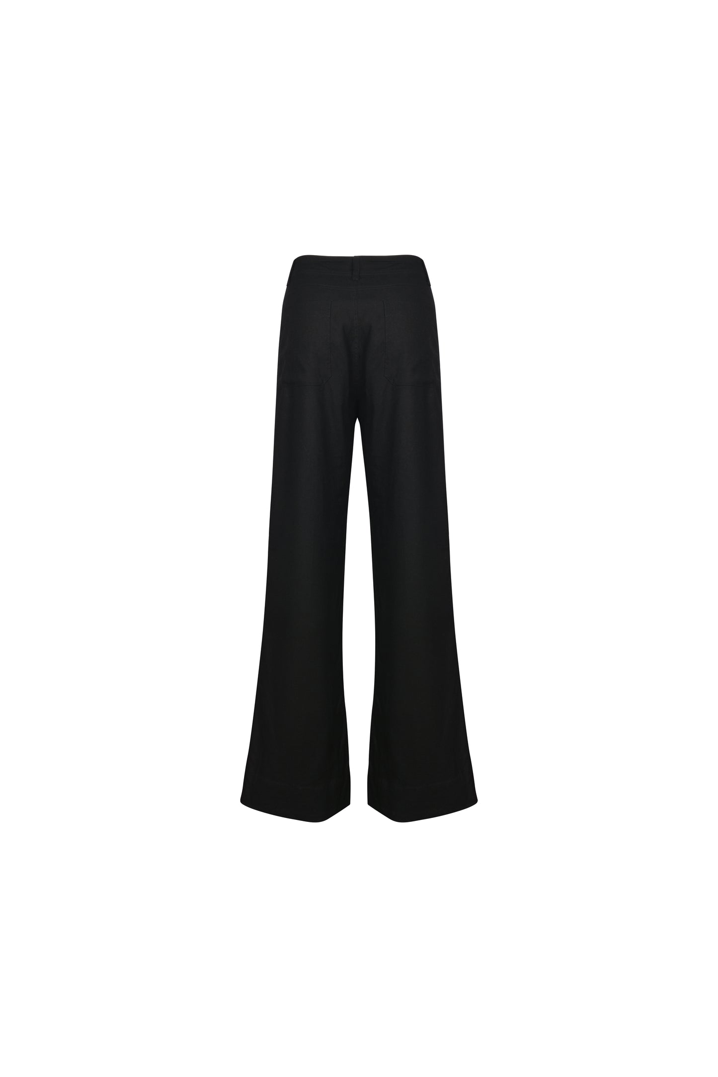 High waist black pants for women, flared leg, elegant and minimalist design – SeseTheLabel