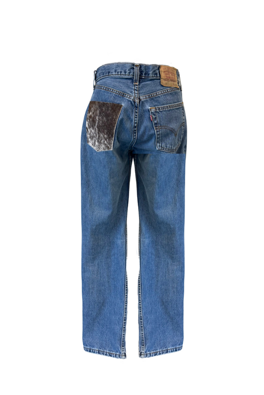 UPCYCLED Levi's cow leather blue