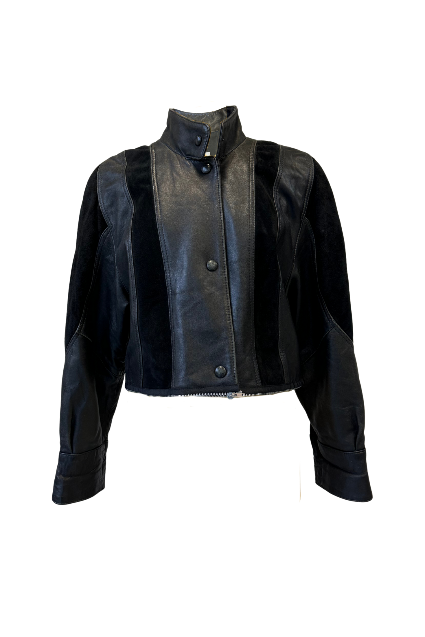 UPCYCLED leather jacket zipper black – SESE
