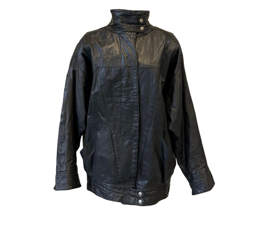 UPCYCLED leather jacket with cow leather