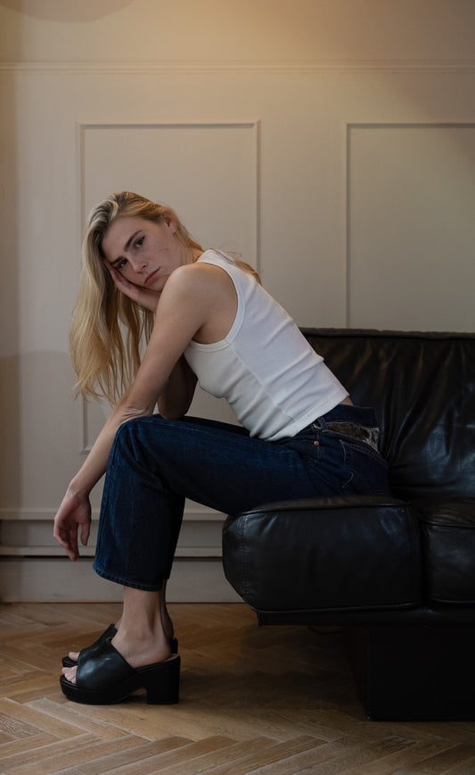 UPCYCLED Levi's cow leather dark blue