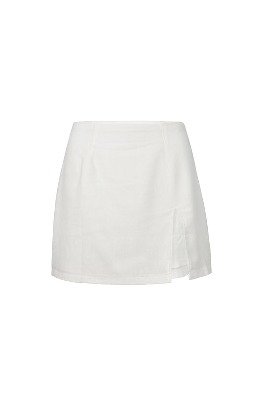 Front view linnen skort dames zomer