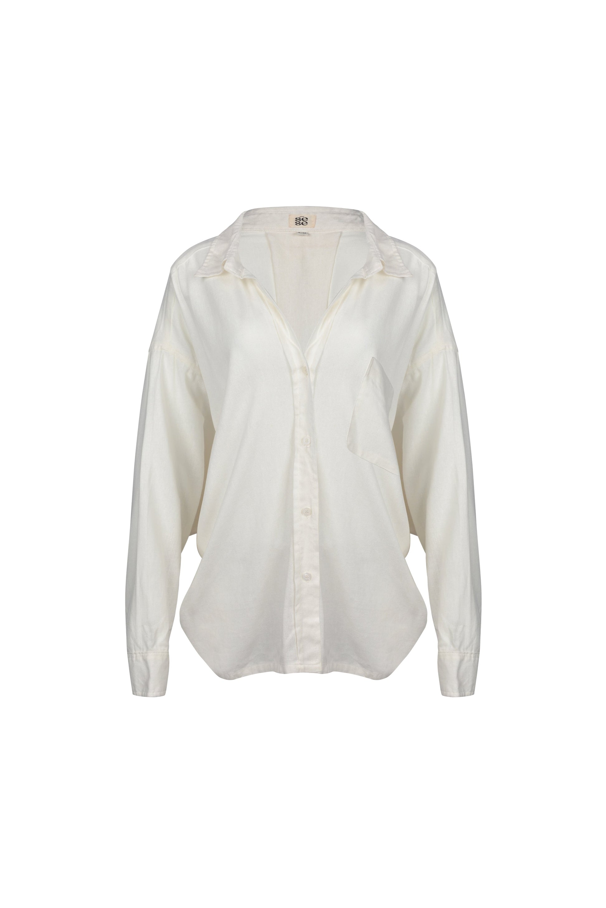Duurzame grijze linnen blouse dames