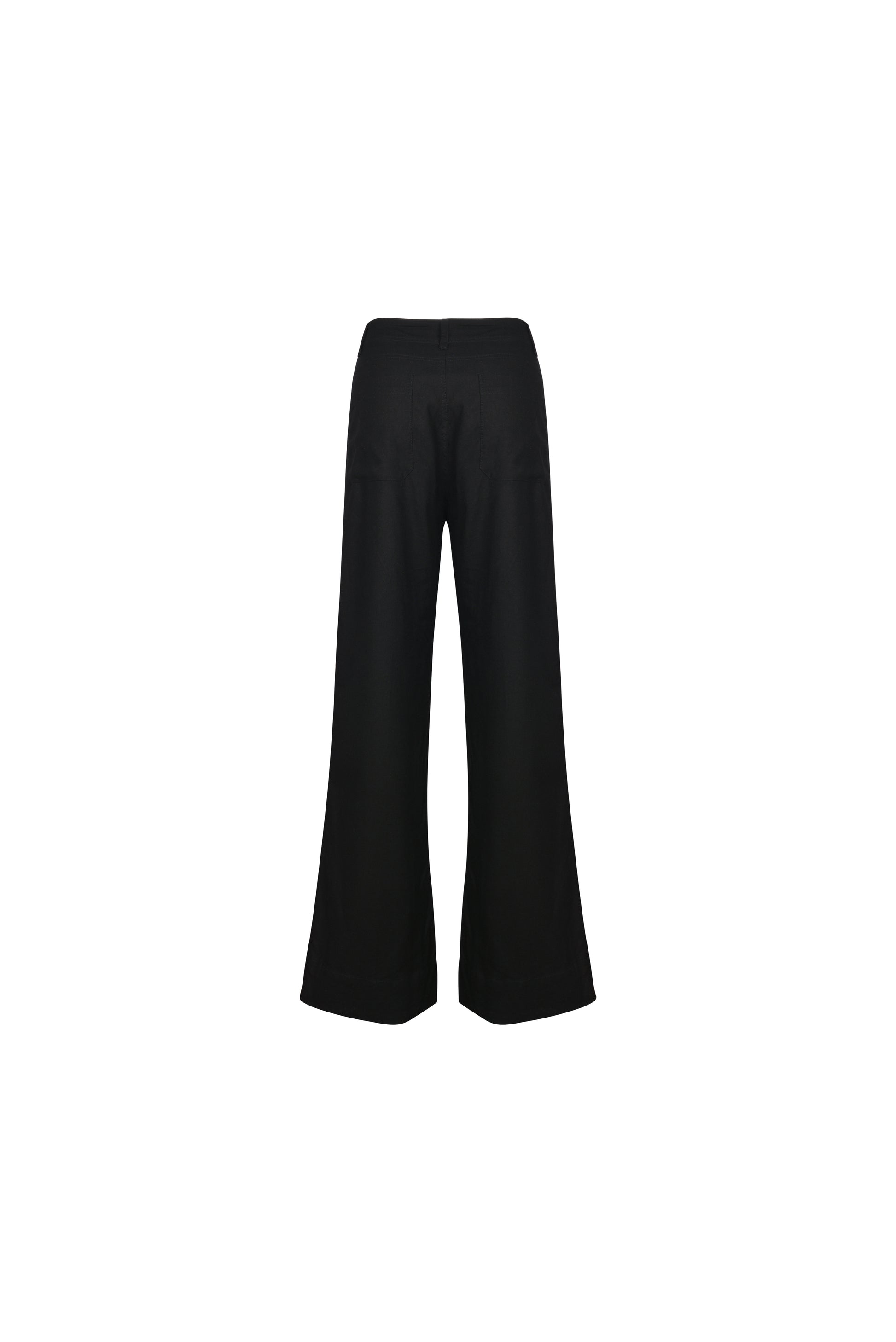 High waist black pants for women, flared leg, elegant and minimalist design – SeseTheLabel