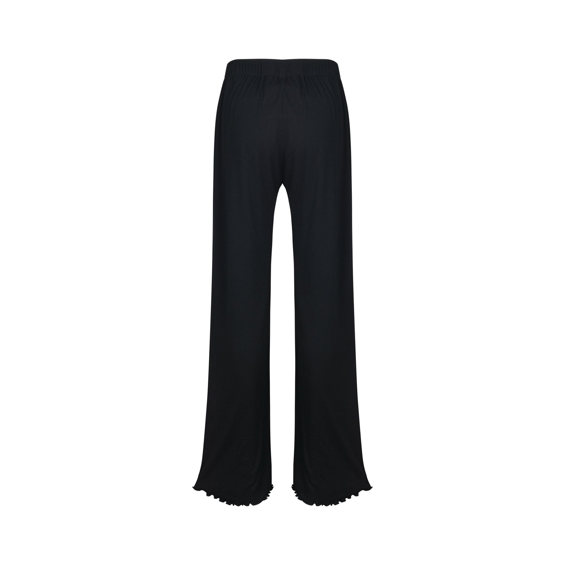 Trendy fashion pants woman in high waist fit, stylish ribbed flare pants for women, elegant Bali-made trousers, comfortable viscose blend pants, fashionable women's flare bottoms