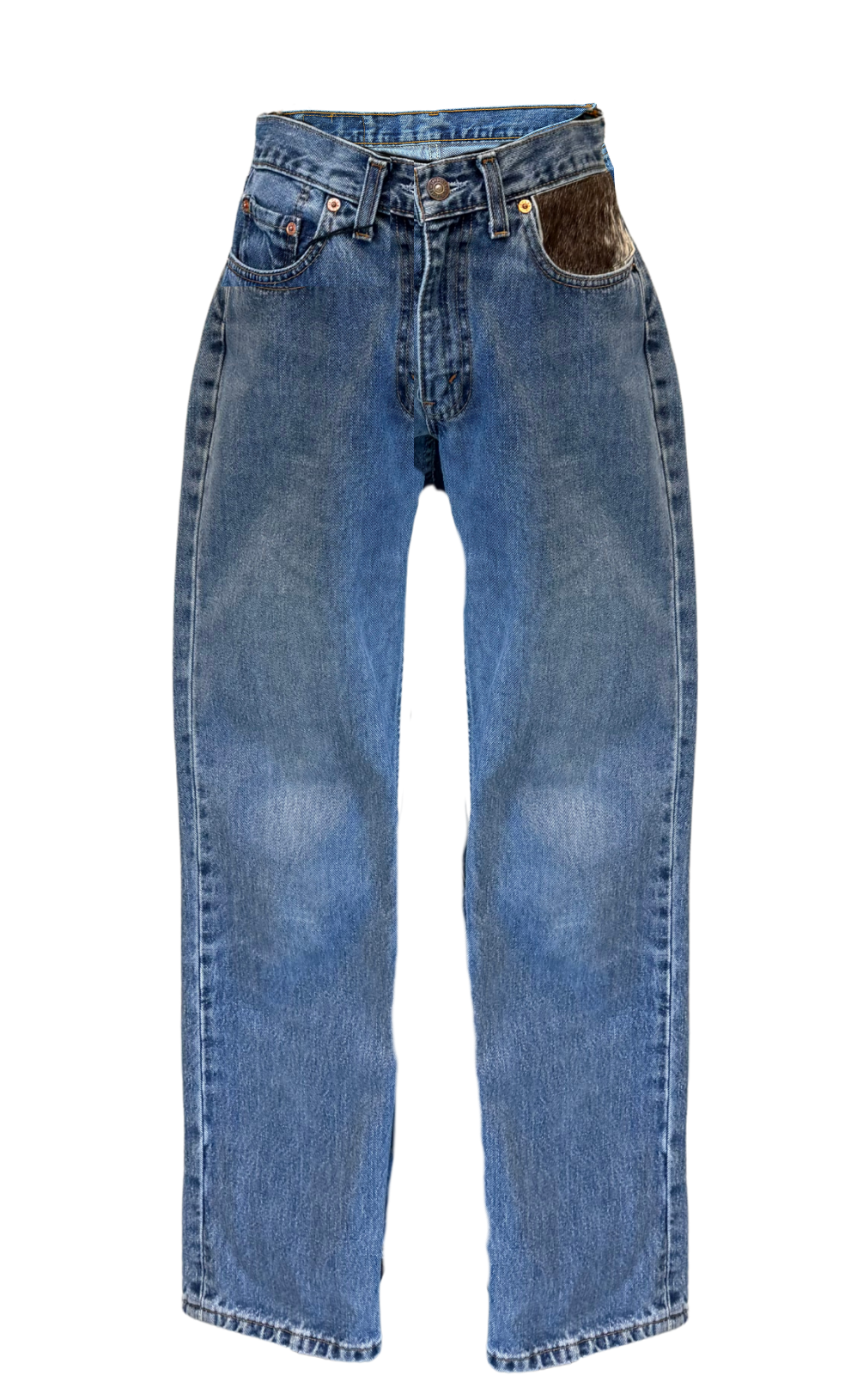 UPCYCLED Levi's cow leather blue