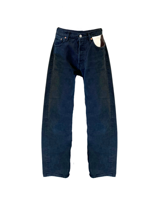 UPCYCLED Levi's cow leather washed black