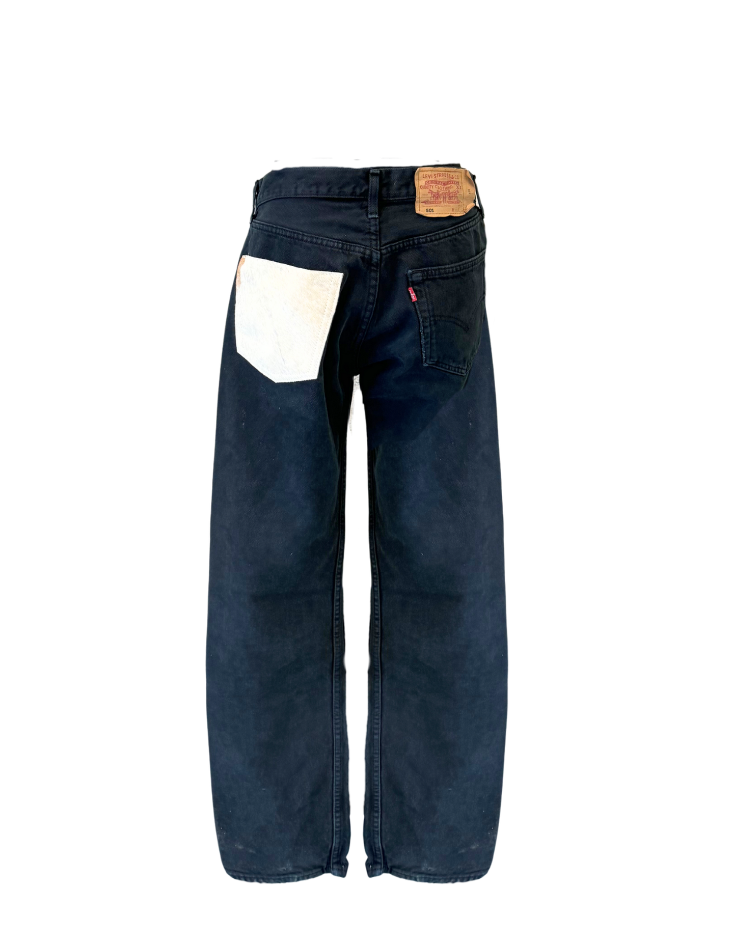 UPCYCLED Levi's cow leather washed black